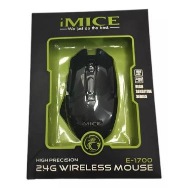 Imagem de Mouse Sem Fio E-1700 Gamer USB Wireless 2.4Ghz - IMICE E-1700, Preto