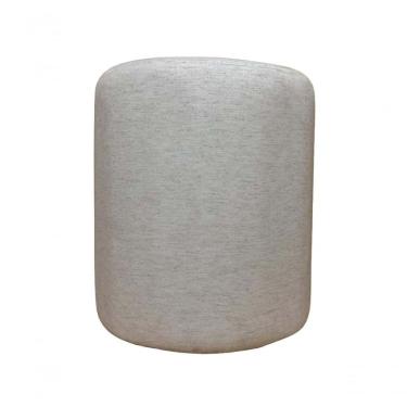 Imagem de Puff Redondo Não é Segredo Linho Cru Mesclado Pé Fixo 40x45 Nspr11l-f