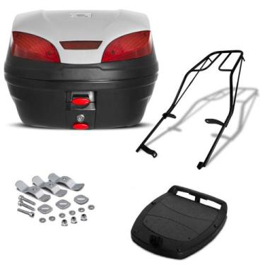 Imagem de Bau 30 Litros Pro Tork Smartbox 3 + Bagageiro Pop 110i 2016, PRATA, PO