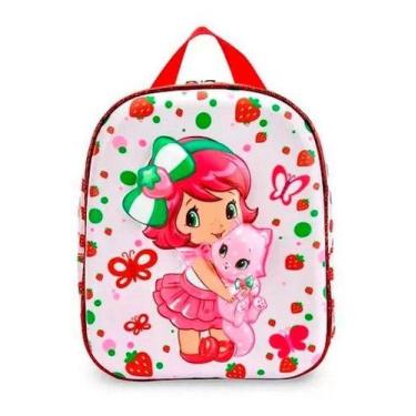Imagem de Mochila Infantil P Moranguinho Baby Rosa 3d Maxtoy