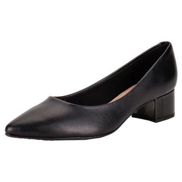 Imagem de Sapato feminino salto grosso beira rio 4182200, Preto, 38