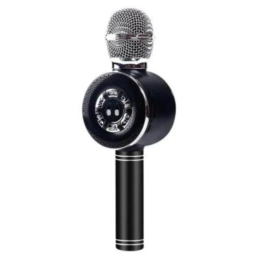 Imagem de Microfone Karaoke Bluetooth Sem Fio Led MT-1035 Tomate, Preto