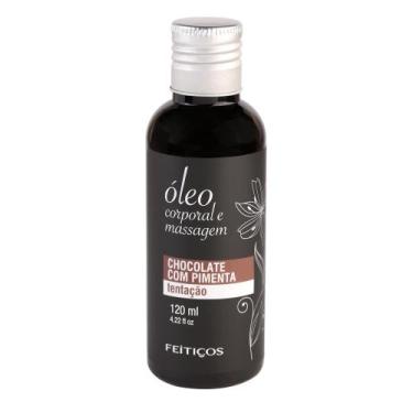 Imagem de Óleo Corporal e Massagem Chocolate com Pimenta Tentação 120ml - Feitiç