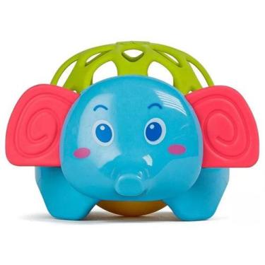 Imagem de Chocalho e Mordedor Bichinho Pimpolho Unissex, Elefante