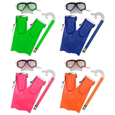 Imagem de Kit Snorkel C/ Mascara E Nadadeira Galapagos Cores Sortidas - Bel - Be