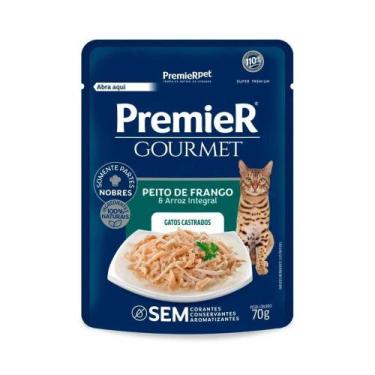 Imagem de Ração Úmida Gourmet Para Gatos sabor Peito de Frango e Arroz integral 