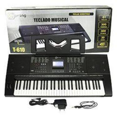 Imagem de Teclado 61 Teclas Sensitivas Spring T610 Entrada USB