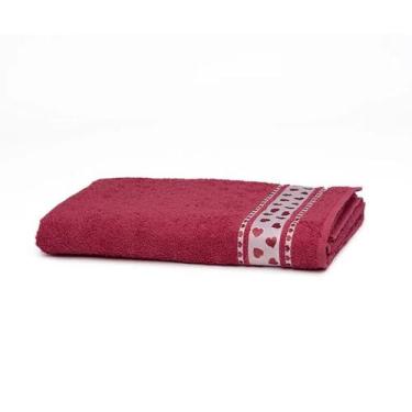 Imagem de Toalha Rosto Dohler Premium Coração, Vermelho