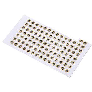 Imagem de 01 Olho de isca de pesca, olhos de pesca, 5 mm, profissional, 100 peças para iscas de pesca faça-você-mesmo (ouro)