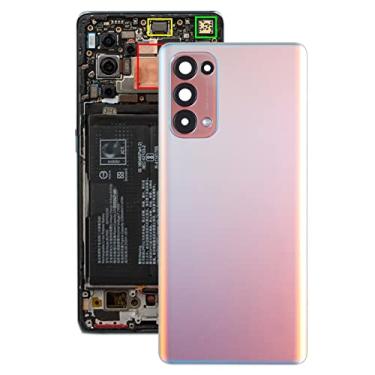 Imagem de HONGYAN Peças de substituição de telefone celular Tampa traseira da bateria original para OPPO Reno5 Pro 5G PDSM00, PDST00, CPH2201@#@ Acessórios telefônicos