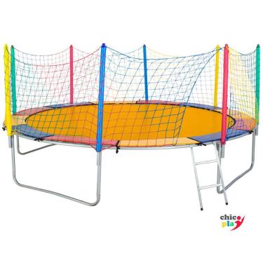 Imagem de Cama Elástica 3,05M ChicoPlay Lona Amarela Nacional Com Emenda