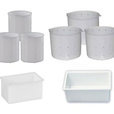 Imagem de Formas Plásticas Para Queijo Minas E Mussarela 8 Peças