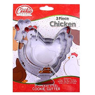 Imagem de Conjunto de cortadores de biscoito de frango – Utensílios de cozinha afiados e de aço inoxidável – Um ajuste divertido para sanduíches, panquecas, frutas e artesanato – Pode ser lavado na máquina de