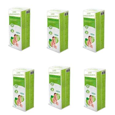 Imagem de Kit 6 Algodão Quadrado Bellacotton Hidrófilo Bebês 600 unidades
