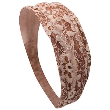 Imagem de Mia Marfim e Bege Lace Headwrap com el stico coberto - Tamanho nico serve para todos! (1 pe a por pacote)