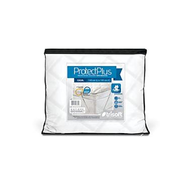 Imagem de Protetor de Colchão Impermeável Casal plus - 1,40m x 1,90m - com Elástico, Trisoft, branco, Queen