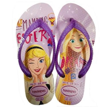 Imagem de Chinelo Havaianas Kids Slim Princess Bege Palha - Original