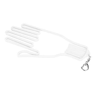 Imagem de Luvas de golfe extensíveis Bnineteenteam, luvas de golfe de plástico DIY para manter as luvas extensíveis com suporte de armação e gancho, Branco