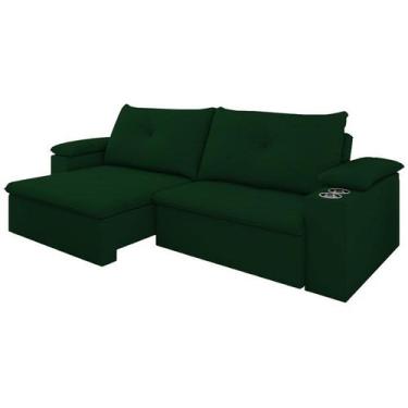 Imagem de Sofa Retratil E Reclinavel 03 Lugares 230cm Tico Suede Verde D'monegat