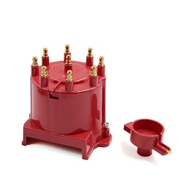 Imagem de uxcell 8406 Tampa do distribuidor de ignição de carro e kit de rotor bobina externa para Chevrolet Suburban C1500 C2500 C3500 para GMC K1500 Jimmy motor de 8 cilindros CC 12V