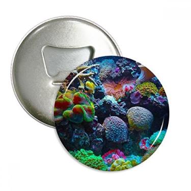 Imagem de Ocean Colorido Coral Ciência Natureza Abridor de Garrafas Imã de Geladeira Emblema Multifuncional