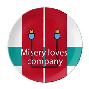 Imagem de Misery Loves Company Prato decorativo de porcelana para jantar