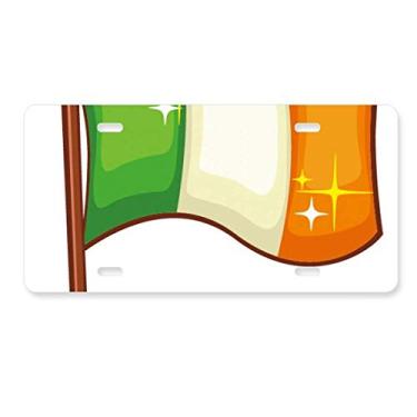 Imagem de DIYthinker Shine Ireland Bandeira Nacional de São Patrício Placa de Carro Decoração de Carro Acessório de Aço Inoxidável