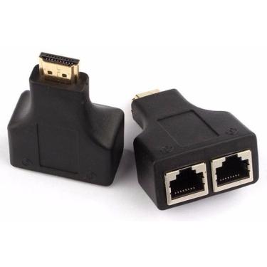 Imagem de Extensor HDMI via Cabo de Rede - HDMI para RJ45 - (HDMI M x RJ45 F) - Alcance de até 30 metros
