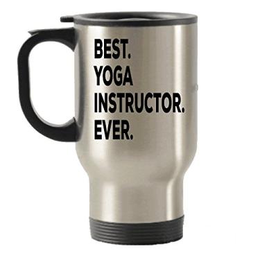 Imagem de Caneca de viagem para instrutor de ioga – Melhor caneca de yoga EverTravel – Presentes para professores de ioga – Para professores de ioga – Uma ideia de presente divertida e atenciosa – ou mordaça