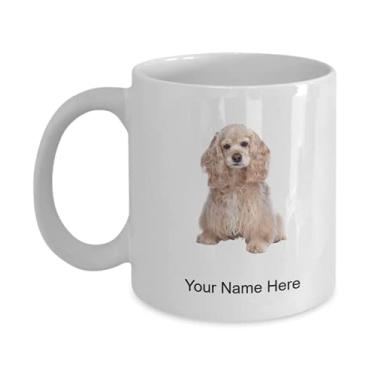 Imagem de Caneca personalizada American-cocker-spaniel - Caneca de café para amantes de cocker-spaniel americanos, ideia de presentes para crianças meninos e meninas Amor - Caneca de café de 325 ml