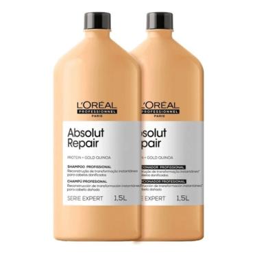 Imagem de Loreal Absolut Repair Gold Quinoa Shampoo 1,5 L + Cond 1,5 L