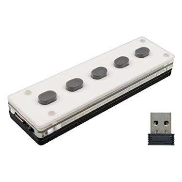 Imagem de Mini teclado programável teclas, concha de acrílico, teclado para jogos sem fio, portátil, fácil de instalar, interface tipo C, modo, com receptor USB
