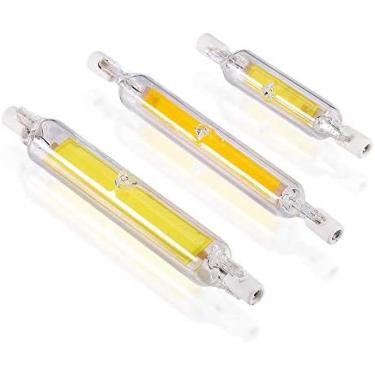 Imagem de Lâmpadas De Segurança Halógenas 4 Peças Reguláveis ​​R7S Led Cob Lâmpada 78 Mm 118 Mm Tubo De Vidro 15 W 30 W Luz Ac 220 V 230 V Refletor Substituir Halogênio-,branco Quente,78MM 15W Regulável,YUY