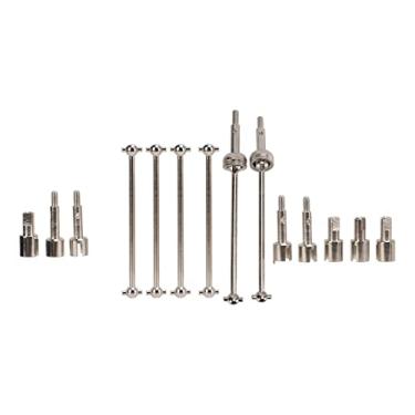 Imagem de Sluffs RC CVD Drive Shaft Kit, RC CVD Drive Shaft Kit Upgrade Part Metal Com Joint Cup Dog Bone, Alumínio Dog Bone Drive Shafts Set For WLtoys 144001 RC Car