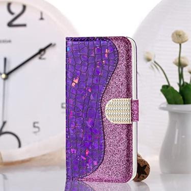 Imagem de Carteira de couro Flash Powder Case para Xiaomi para Redmi 10C 6 6A 6 Pro 5A Note 11 11S 11 Pro 10 10S 10 Pro 10 Pro 8 Pro 7 6 Pro 5A, roxo, para RedMi Note10 Pro Max