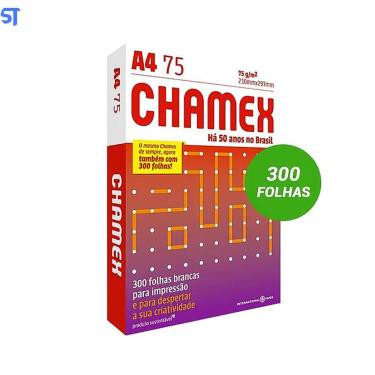 Imagem de Papel Chamex A4 75g/m 210mm x 297mm Office Branco 300 Folhas