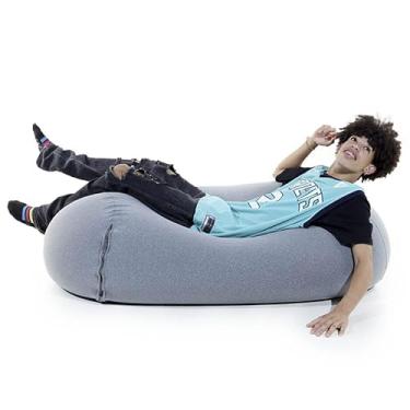 Imagem de Puff Rollo - Sensorial e versátil com enchimento cor cinza