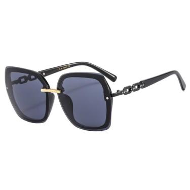Imagem de Óculos de sol quadrados masculino feminino vintage oversized sem aro óculos de sol para óculos femininos uv400 vintage, 2, um tamanho