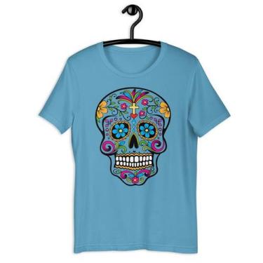 Imagem de Camiseta Blusa Feminina - Caveira Mexicana Skull - Amazing