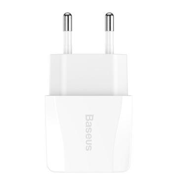 Imagem de Carregador Turbo Baseus Compact Duplo Usb Type C 20W Branco
