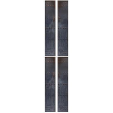 Imagem de Gadpiparty 4 Pcs Adesivo De Porta De Ferro De Simulação Decalques Da Parede Do Quarto Adesivos De Porta Adesivo Vintage Adesivo De Porta De Arte Decoração Destacável 3d Parede Decorativa Pvc