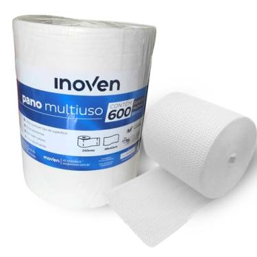 Imagem de Pano Multiuso Bobina Perfex Rolo de Limpeza 28cmX240m - INOVEN - 600 Unidades - Branco