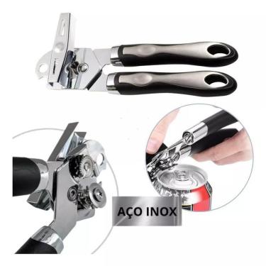 Imagem de Abridor Lata E Garrafa Em Aço Inox Cerveja Multifuncional