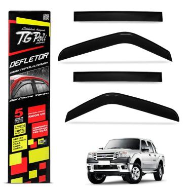 Imagem de Calha Chuva Ranger CD 1996 a 2012 4 Pts Defletor Fumê Tgpoli