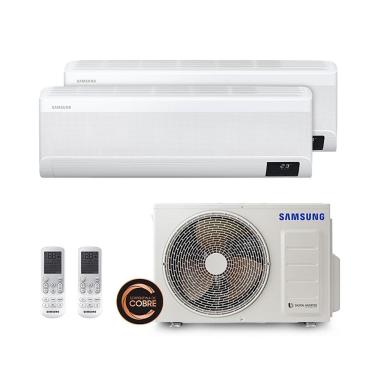 Imagem de Ar Condicionado Multi Split Inverter Windfree Samsung 18000 Btus (2x Evap 9000) Quente/frio 220V