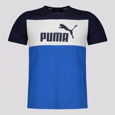 Imagem de Camiseta Puma Ess+ Colorblock Juvenil Marinho E Azul