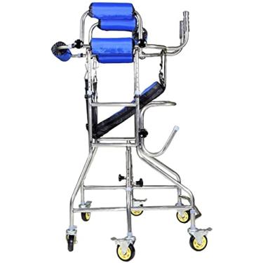 Imagem de Andador hemiplégico de AVC para pacientes idosos Estrutura de auxílio para caminhada com 6 rodas Equipamento de reabilitação para adultos Andador em pé para paralisia cerebral Atmosphere
