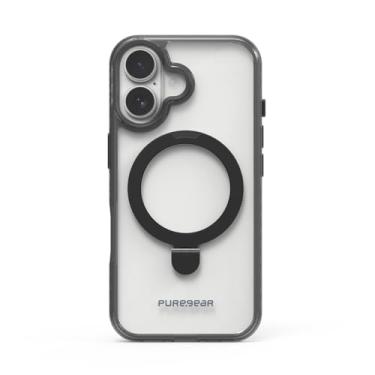 Imagem de PureGear Slim Shell Plus Kik para Apple iPhone 16 (2024) 6,1 polegadas, compatível com carregamento MagSafe, resistente a arranhões e proteção durável, capa para iPhone 16 MagSafe com suporte de anel,