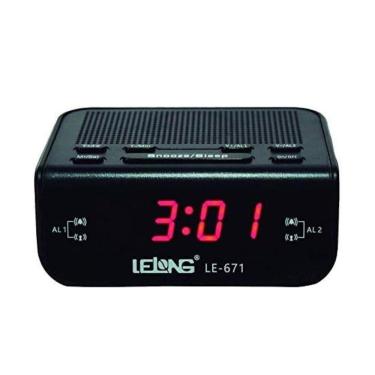 Imagem de Radio Relógio Despertador Digital Lelong 671