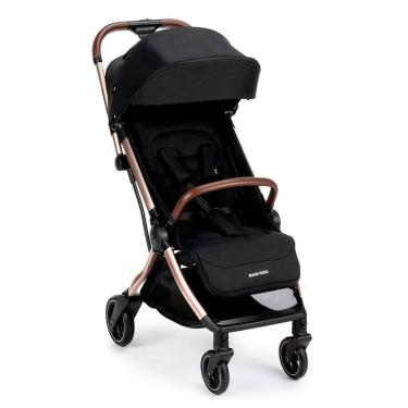 Imagem de Carrinho Eva³ Maxi-Cosi 3 Posições (0 a 22kg) + Mosqueteiro + Quebra-Sol - Essential Black Champagne